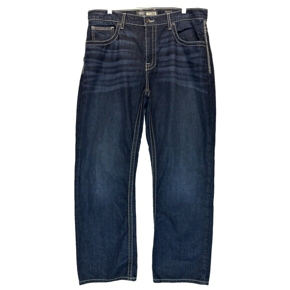 BKE Men's Bootcut Jeans - Dark Blue - Picture 1 of 8